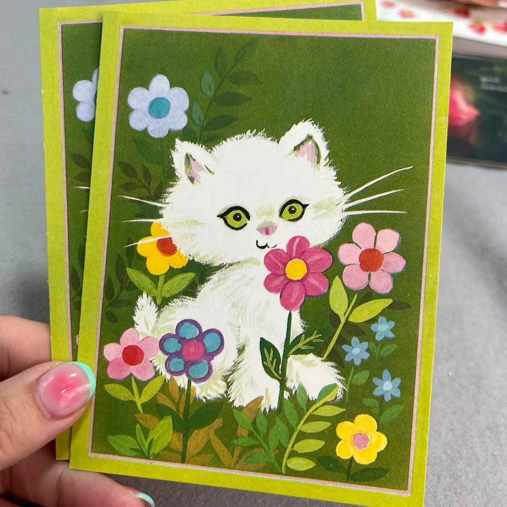 Vintage Greeting Card‎ Lot The Chatter Box Stationery Note Cards Envelopes Seals